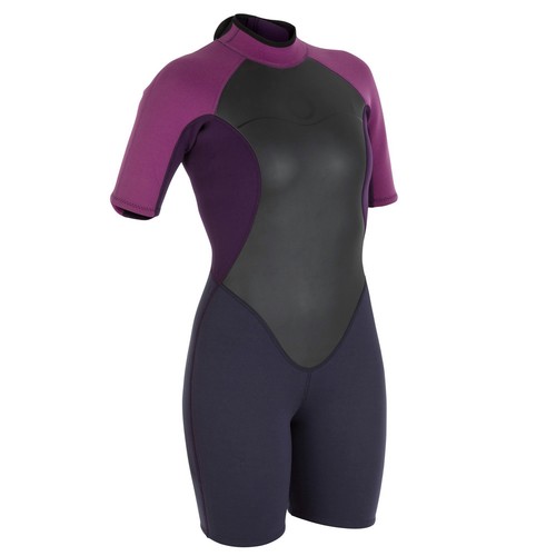 Damen neoprenanzug shorty lila - neoprenanzug,